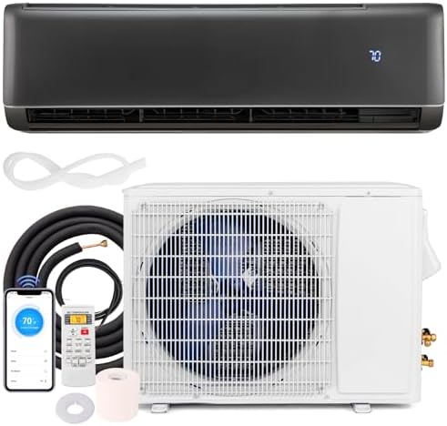 KOTEK 24000 BTU Mini Split AC/Heating System, 21 SEER2 WIFI Enabled Split-System Air Conditioner & Heater with Inverter Compressor, Cools Rooms up to 1500 Sq.Ft, 208-230V, Compatible with Alexa