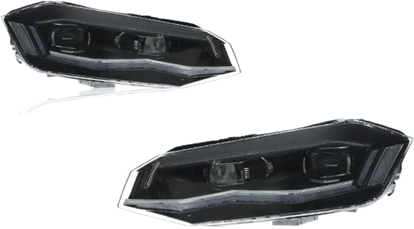 Car Headlights Compatible For VW POLO GTI 19-22 Style LED Auto Headlamp Assembly Upgrade Configure Projector Lens Accessories Kit(Silver)