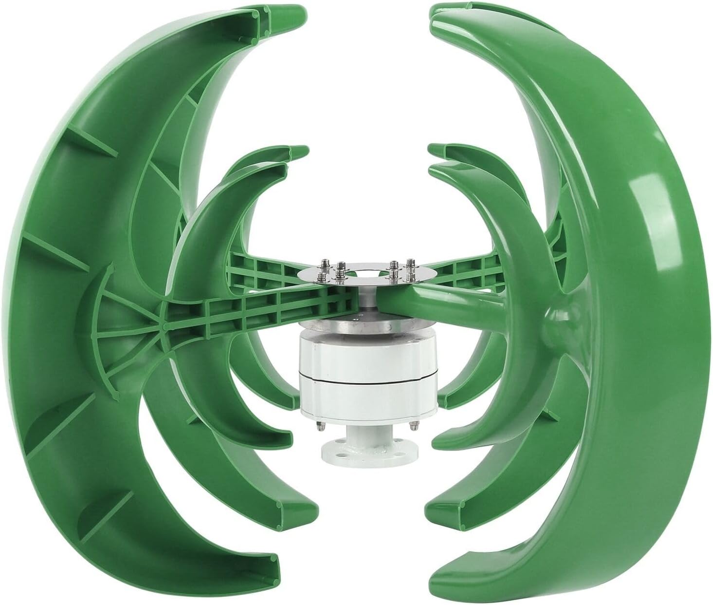 1500W 12V/24V Lantern Type Wind Turbine 4 Blade Turbine with Controller Home Outdoor Vertical Axis Wind Turbine (Color : Green, Size : 12V)