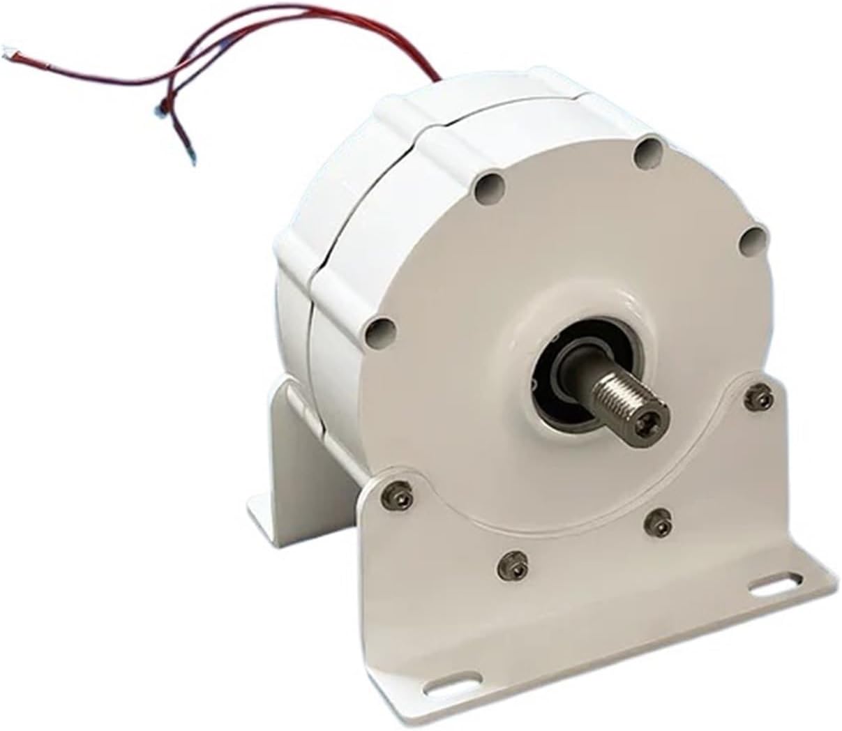 3000W Gearless Permanent Magnet Generator for Wind Turbine Water Turbine Low RPM Use for Charge Battery Make Power Energy System Low Starting Speed for Home(with Base,96V_ONLY Generator)