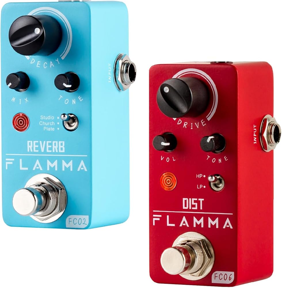 FLAMMA FC02 Reverb Pedal and FC06 Distortion Pedal