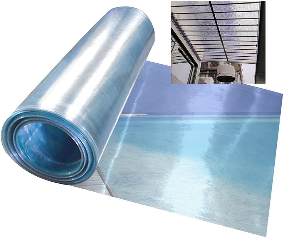 exproyzk Polycarbonate Panel 0.8mm Plastic Sheet, Greenhouse and Garden Shed Covering, Replacement Glass DIY Awning Canopy, UV Rain Snow Protection (Color : Clear, Size : 1.5x2m)