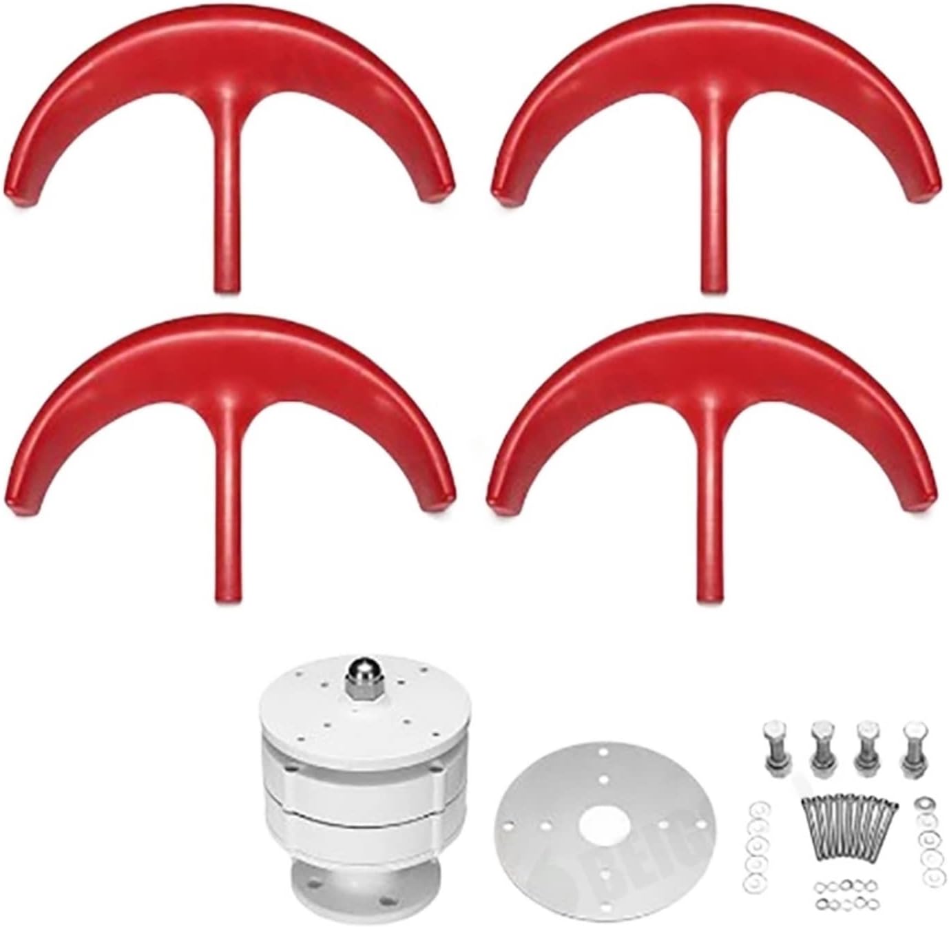 Wind Turbine, 1000W Wind Turbine 12v 24v Vertical Axies Wind Generator Small Windmill Free Energy with MPPT Charge Controller Homeuse(White,Turbine ONLY_24V)