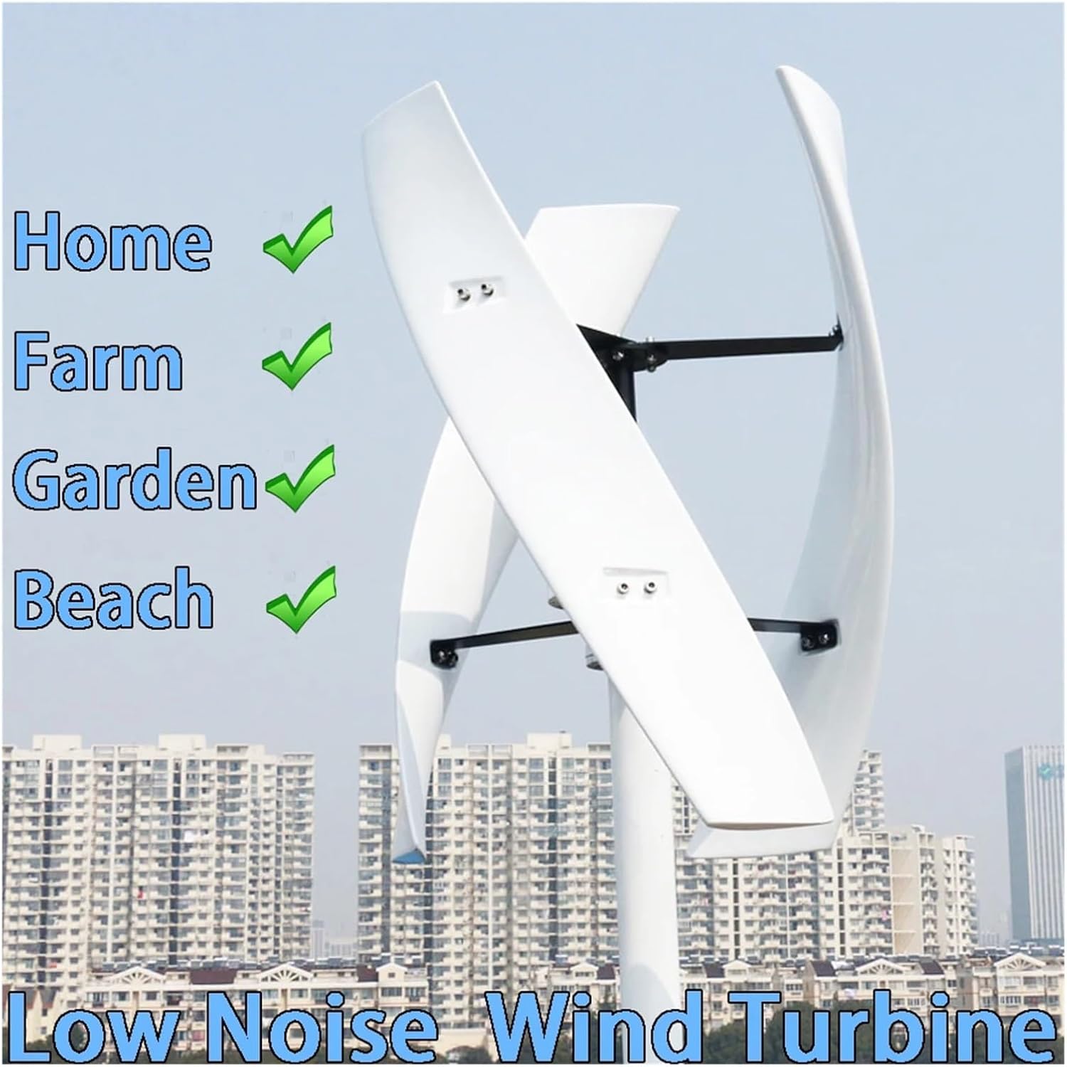 Wind Turbines, Home Farm Low Noise Vertical Wind Turbine Generators 10000W 12V 24V 48V Farm 10KW Small Upright Windmill Low Wind Speed Starting Wind Turbines(Red-Acc,24V_10KW)