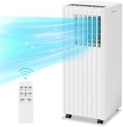 8000BTU Portable Air Conditioner with Cooling Function, Compact and Lightweight Design for Easy Portability, Ideal for Small to Medium Rooms, Energy Efficient Operation, Quiet Performance, Includes Wi