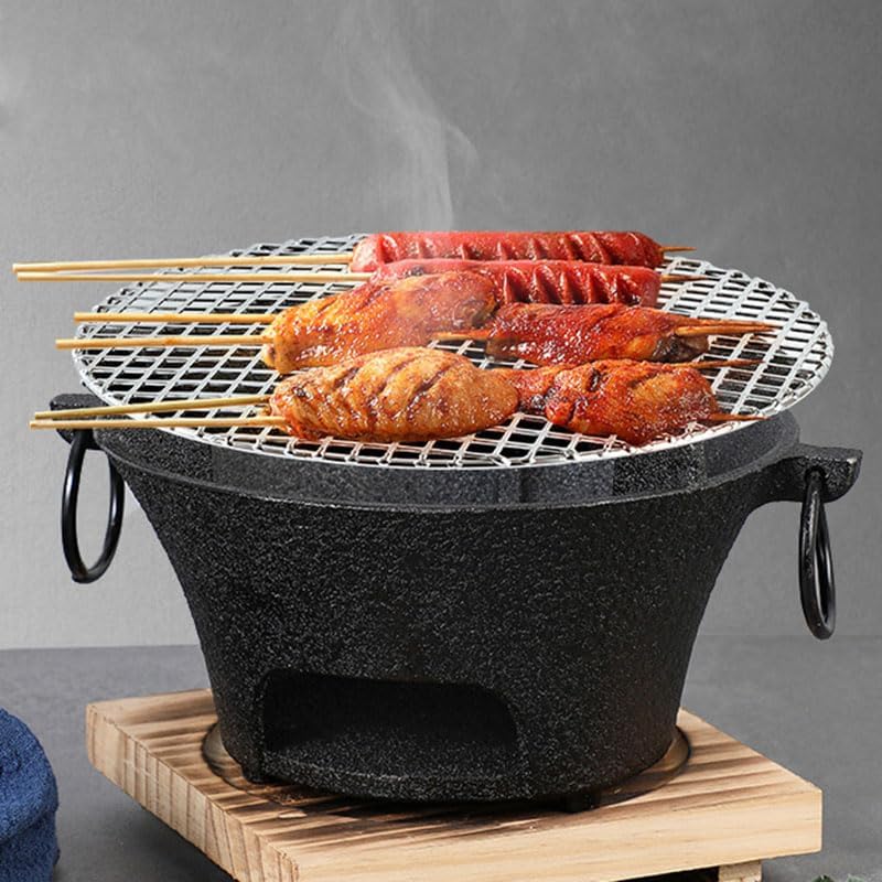 Outdoor Fireplaces Cast Iron Brazier Stove Charcoal Furnace Camping Fire Pit Heating Tea Baking Cooking Household Fire Pits