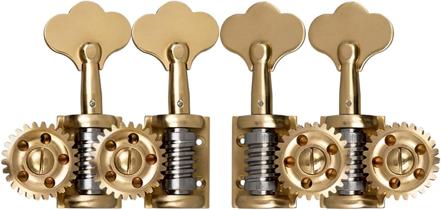 FLFL Guitar String Tuning Pegs 4 Pieces Classic 3/4 4/4 Double Bass Tuners Machine Heads Tuning Keys Machine Pegs Tuning Pegs (Color : 1)