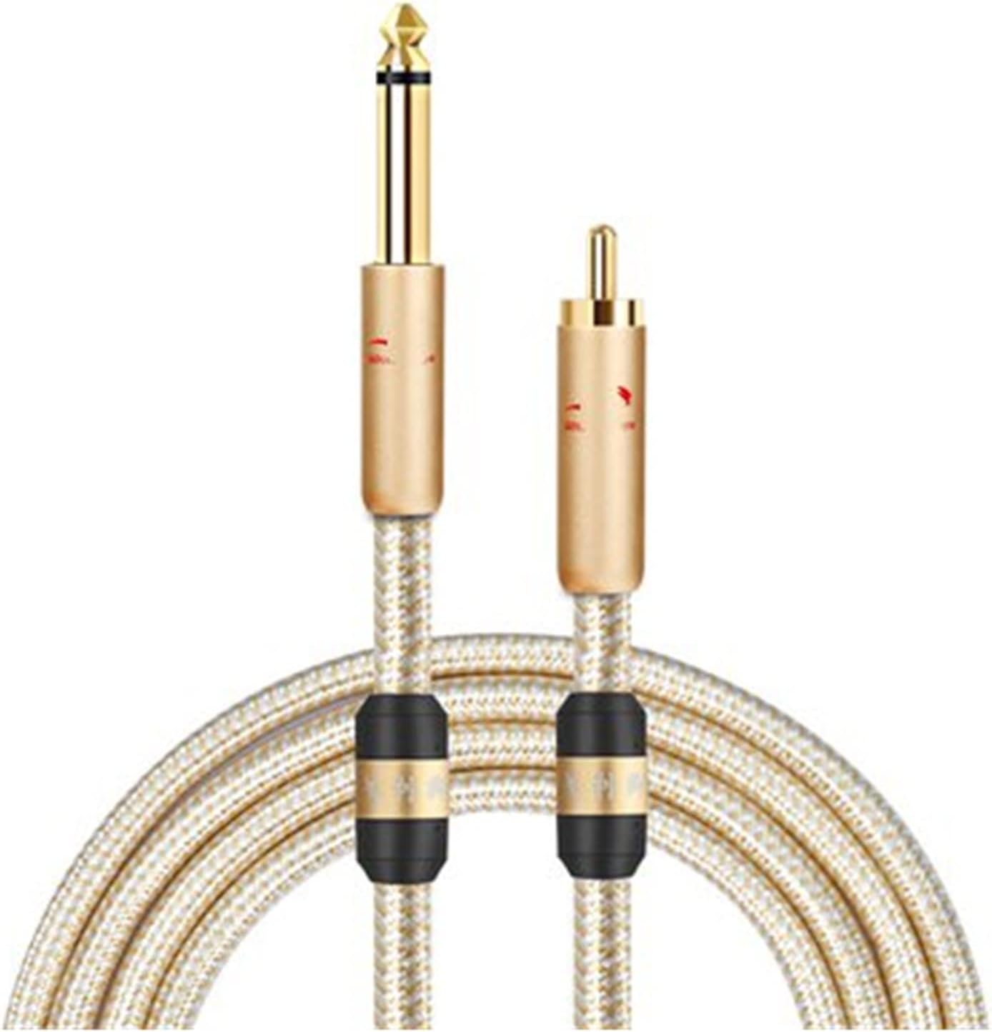 Guitar Cable 6.35mm 1/4'' Output Male Cable for Mixer Amplifier Keyboard Guitar Shielded Cords (Color : A, Size : 5m)