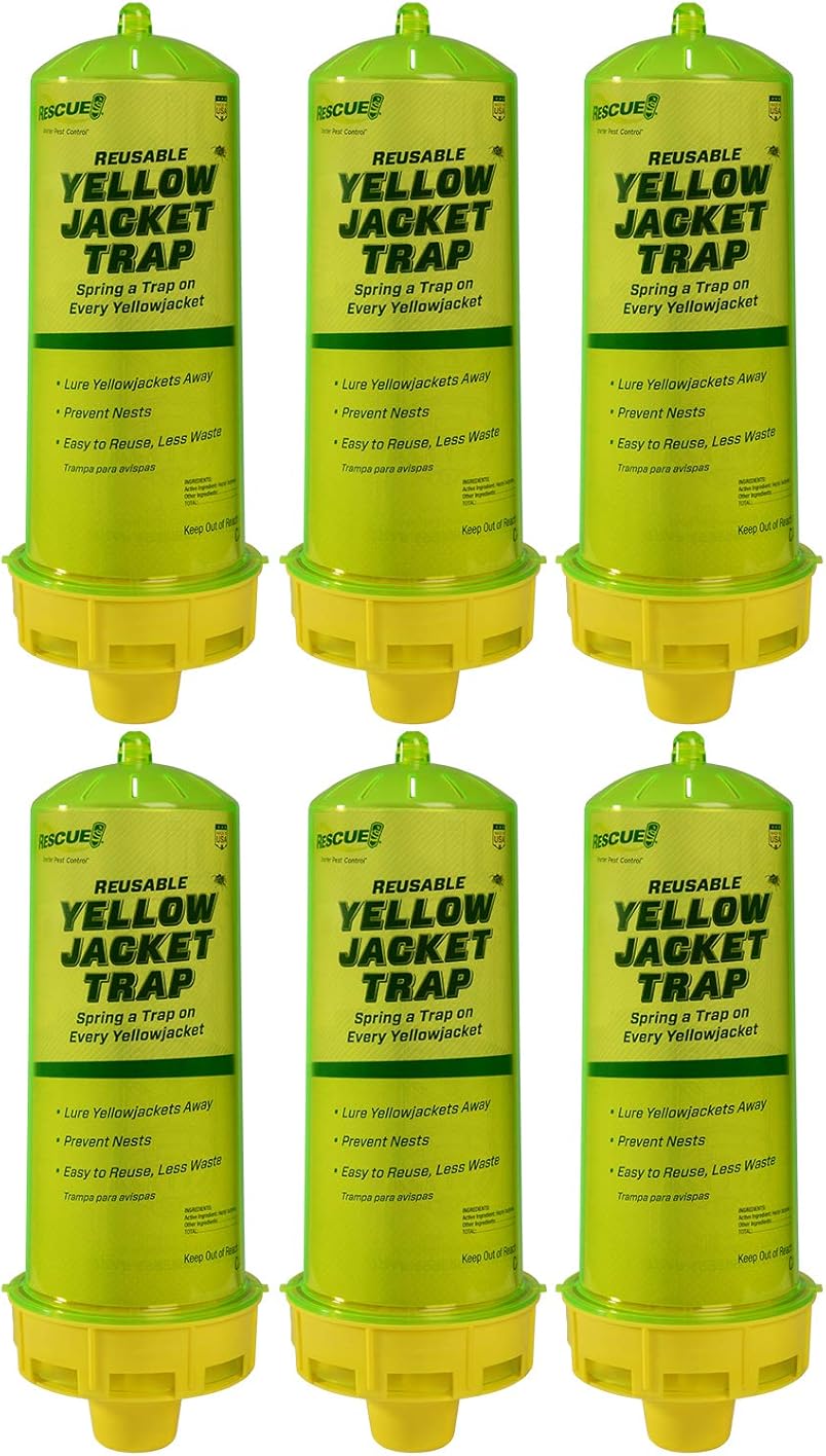 RESCUE! Reusable Yellowjacket Trap – Includes Attractant - 6 Traps