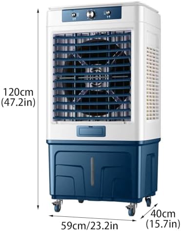 Evaporative Air Cooler, Portable Air Conditioners with Water Tank and 3 Speeds, 3 in 1 Fast Cooling Fan for Room Office Garage