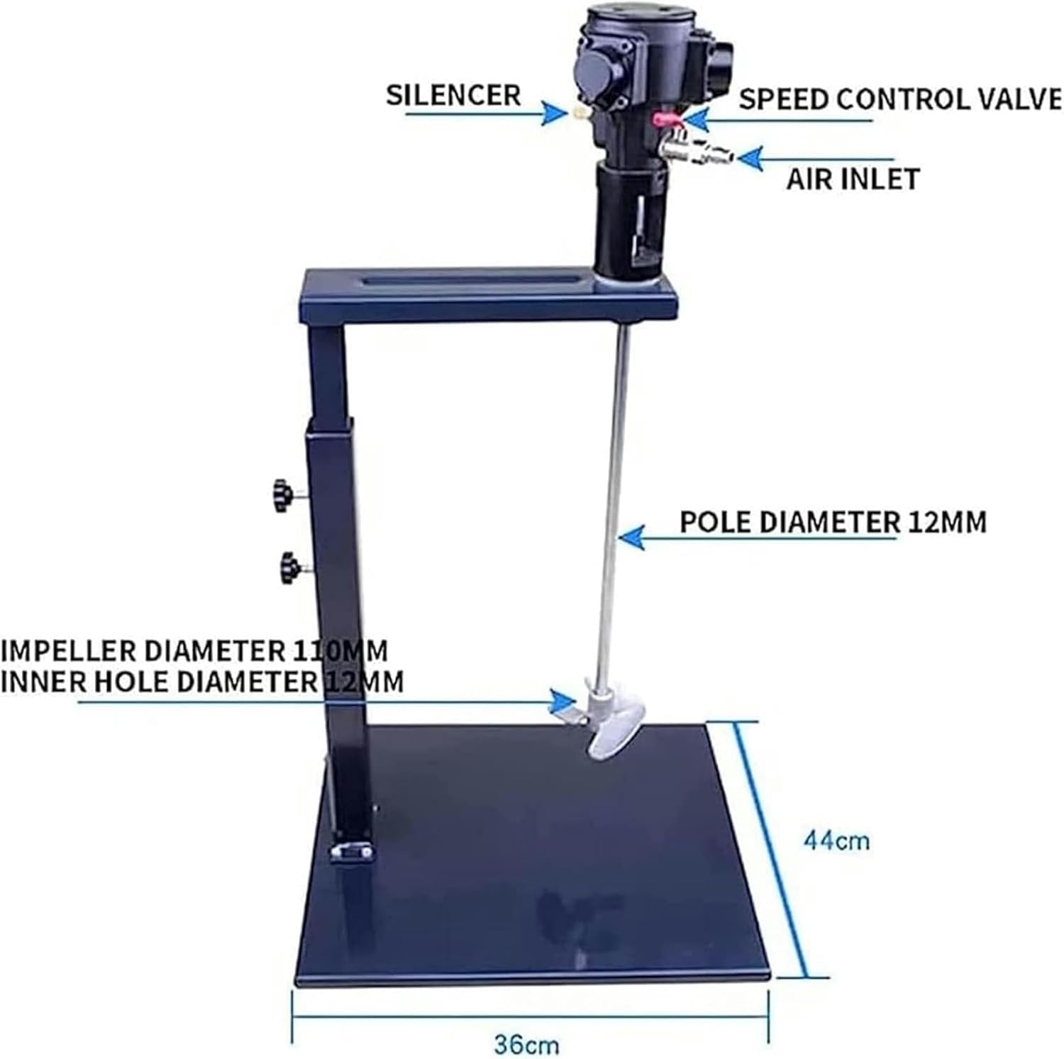 Pneumatic Paint Mixer Automatic Pneumatic Paint Mixer Machine, 5 Gallon 20l Air Agitator Blender Stirrer,Lifting Platform Paint Coating Mixer