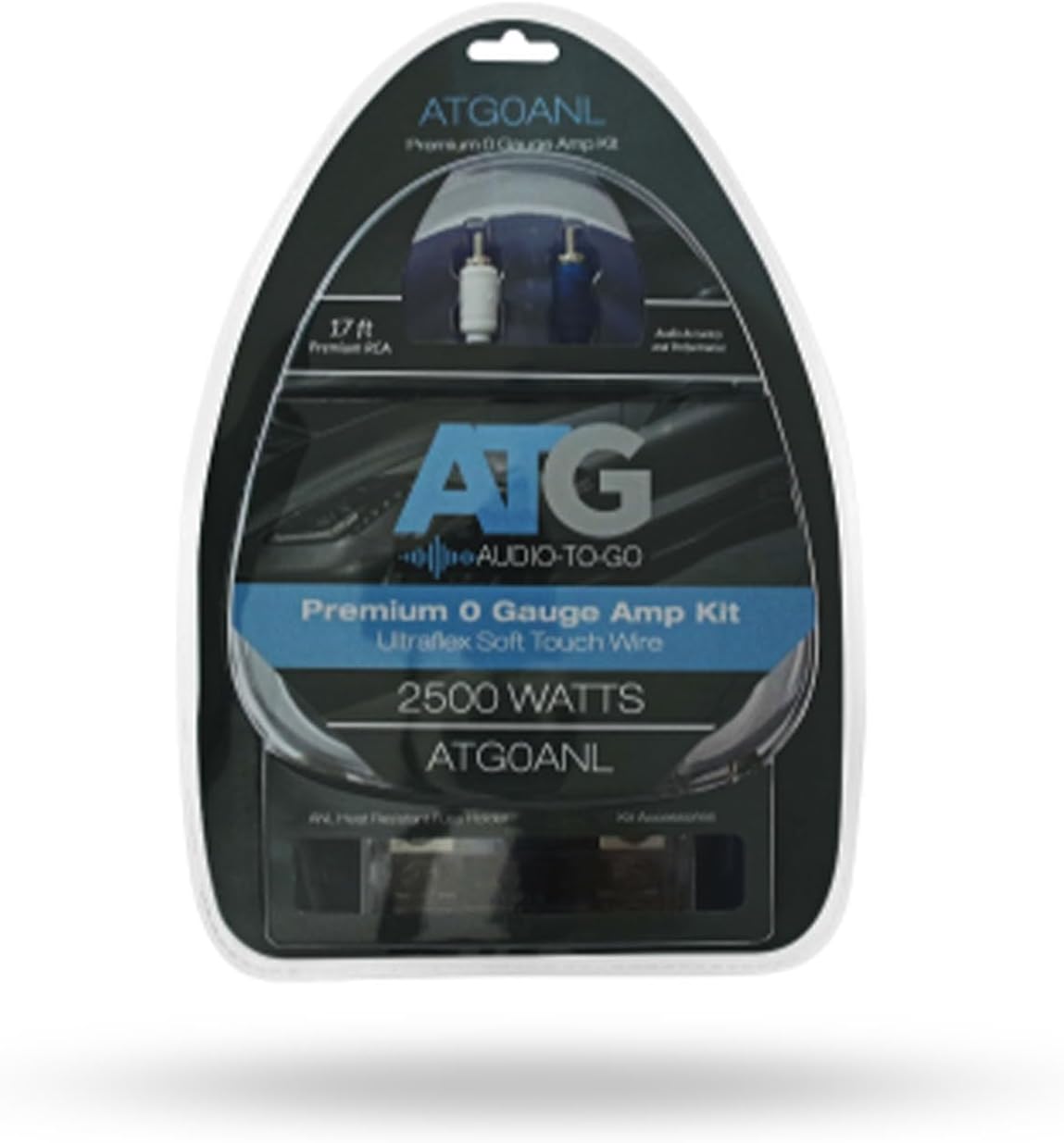 ATG Audio 0 Gauge Soft-Touch Amplifier Wiring Kit with ANL Fuseholder - ATG0ANL