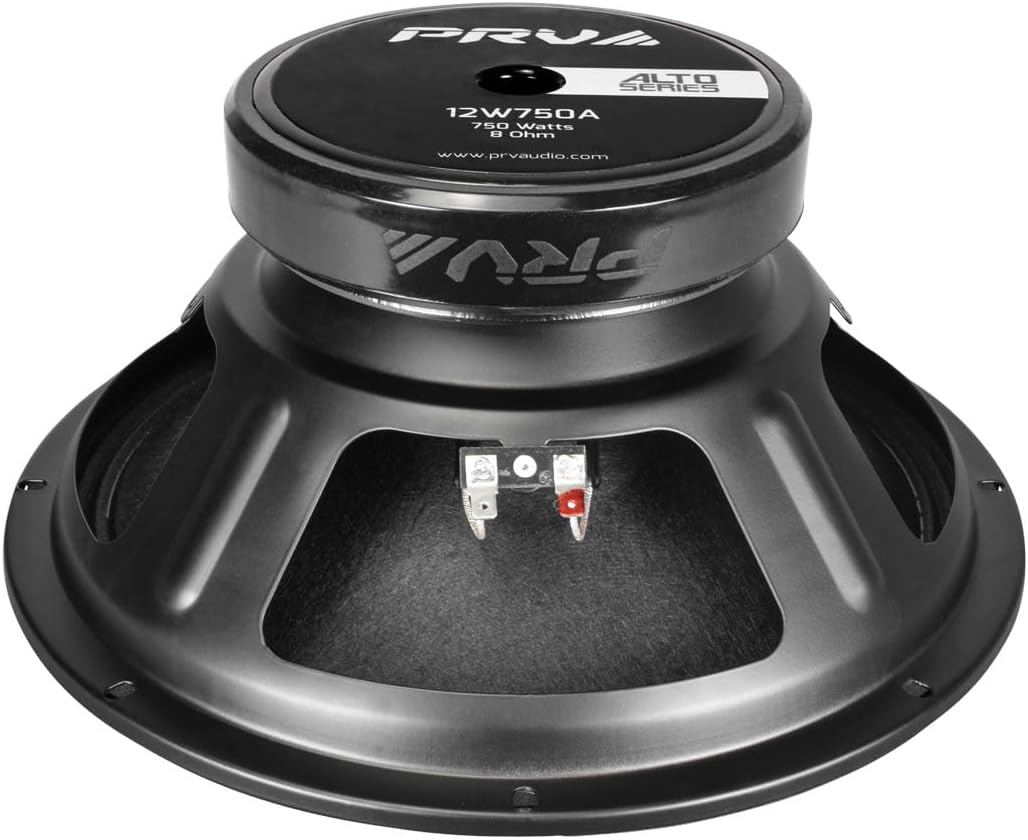 PRV AUDIO 12 Inch Woofer Speaker 12W750A 750 Watts, 8 Ohm, 2.5 in Voice Coil, Pro Audio Systems Loudspeaker (Single)