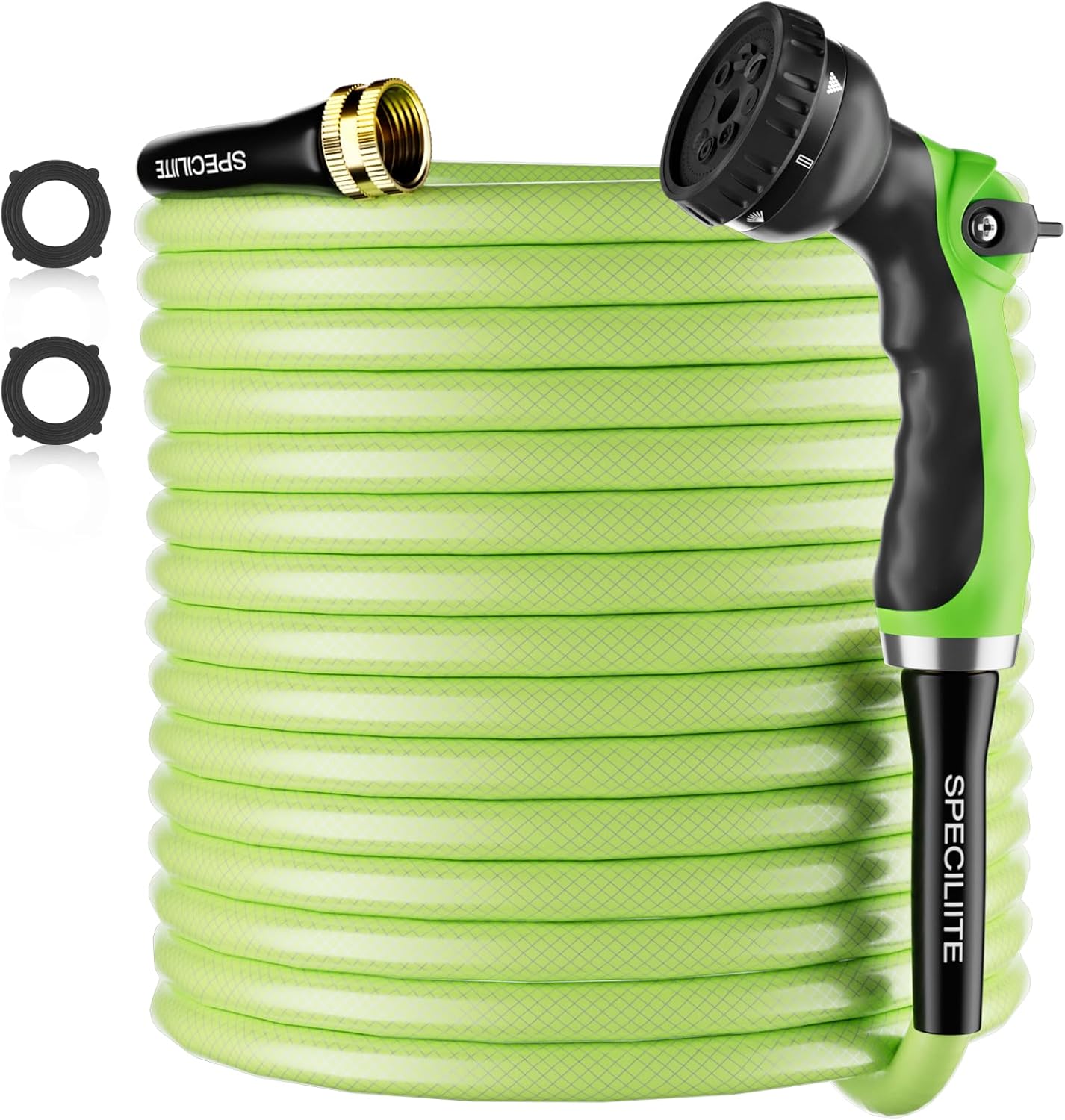 SPECILITE Flexible Garden Water Hose 150 Ft, Heavy Duty, Lightweight and Leak-Proof Pipe× 1/2 In, 3/4