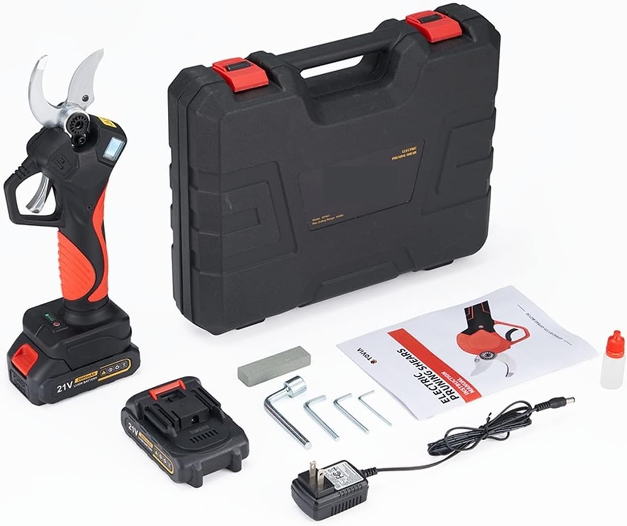 25mm/30mm/40mm Cordless Pruner Shear Efficient Fruit Tree Bonsai Pruning Electric Tree Branches Cutter 16.8V/21V Battery