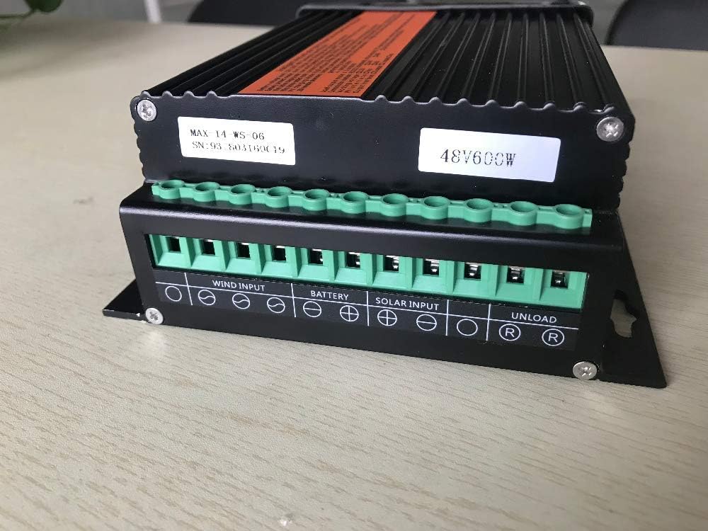 Ln 1000W Vertical Wind Turbine Permanent Magnet Generator with Hybrid MPPT Controller 3 Phase 24V 48V 96V Axis Maglev Coreless Generator Windmill (24V / 1000W, Orange)