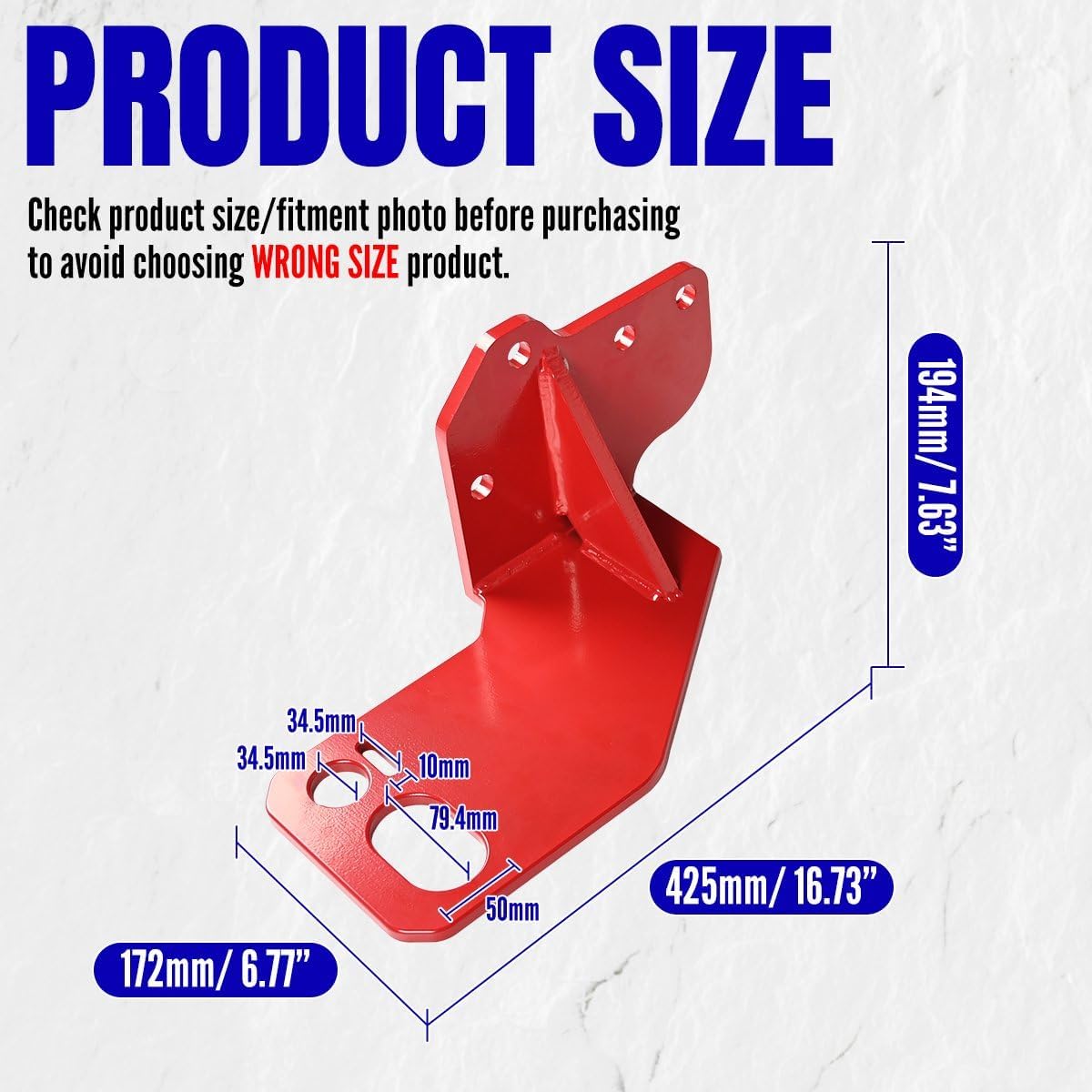 Rear Recovery Points, 2PCS Shackle Hitch Receiver Trailer Tow Hook Receiver Tow Point Kit Accessories for Toyota Tundra 2022 2023 2024 2025 (Red)