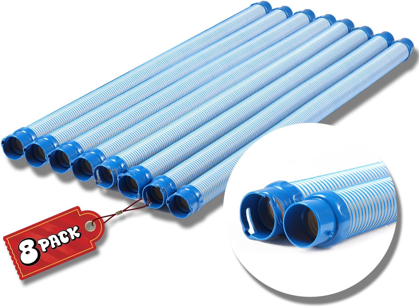 Pool Cleaner Hose for Zodiac MX6 MX8 Replacement Parts, 39 Inch R0527700 Twist Lock Pool Vacuum Hose,One Year Warranty (8pack)