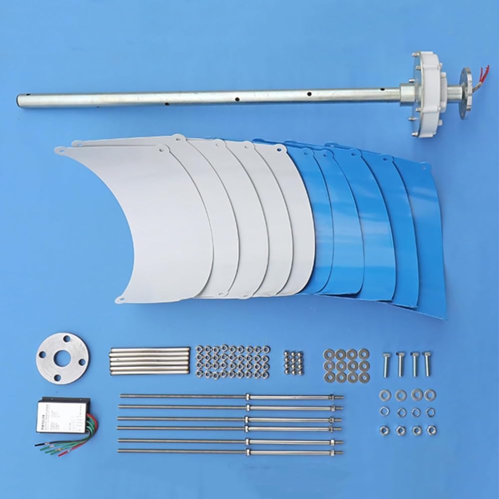 10 Blades Wind Turbine Generator, 600W Vertical Axis Wind Turbines Kit, Low Wind Speed Starting Wind Power Generator, Low Noise, for RV, Home(24v)