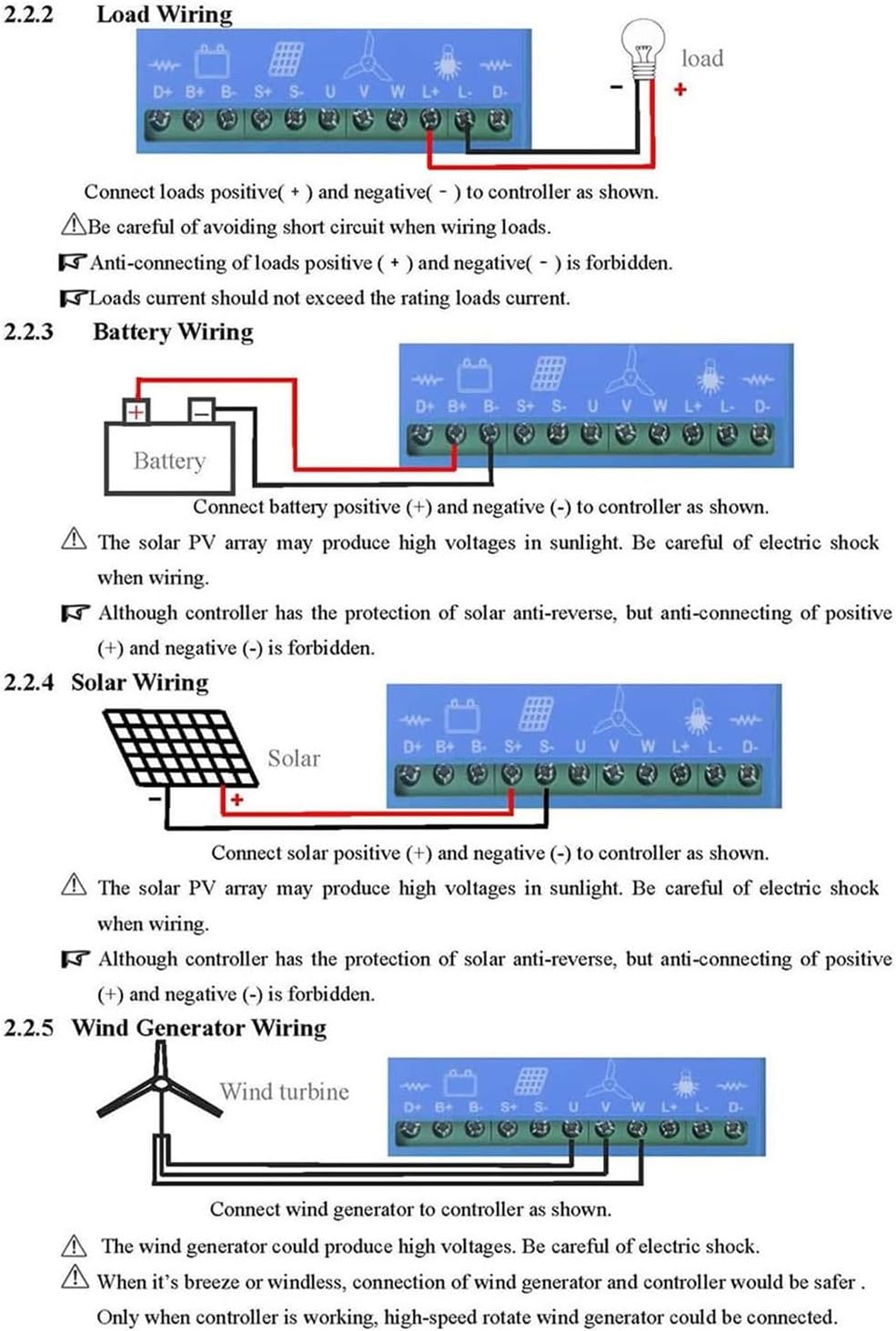 Wind Solar Hybrid Charge Controller, 2000W-6000W Wind Solar Panel 12V/24V/48V Off Grid MPPT Wind Turbine Solar Charge Controller(12v,6000W)