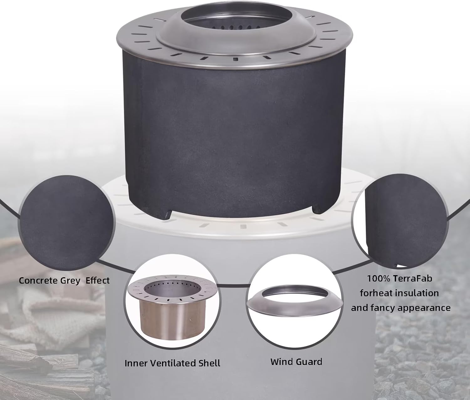 Smokeless Fire Pit, 20.5