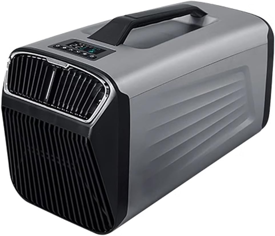 Portable Air Conditioners for Camping Outdoor Use Drainage Free Cooling 2 Speeds Timed Shutoff Auto Oscillation Air Cooler with Remote Control for Indoor Room and Tent(Silver)
