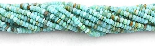 LKBEADS 50 Strand Natural Peru Opal Excellent Quality Faceted Rondelle - Roundel Beads 4mm 13 Inches