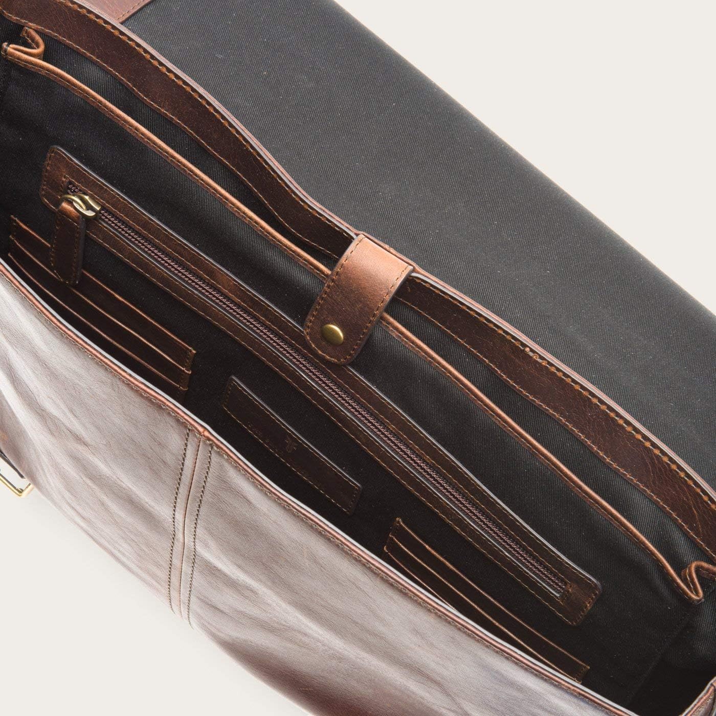 FRYE Men's Logan Top Handle Messenger Bag, Dark Brown, One Size