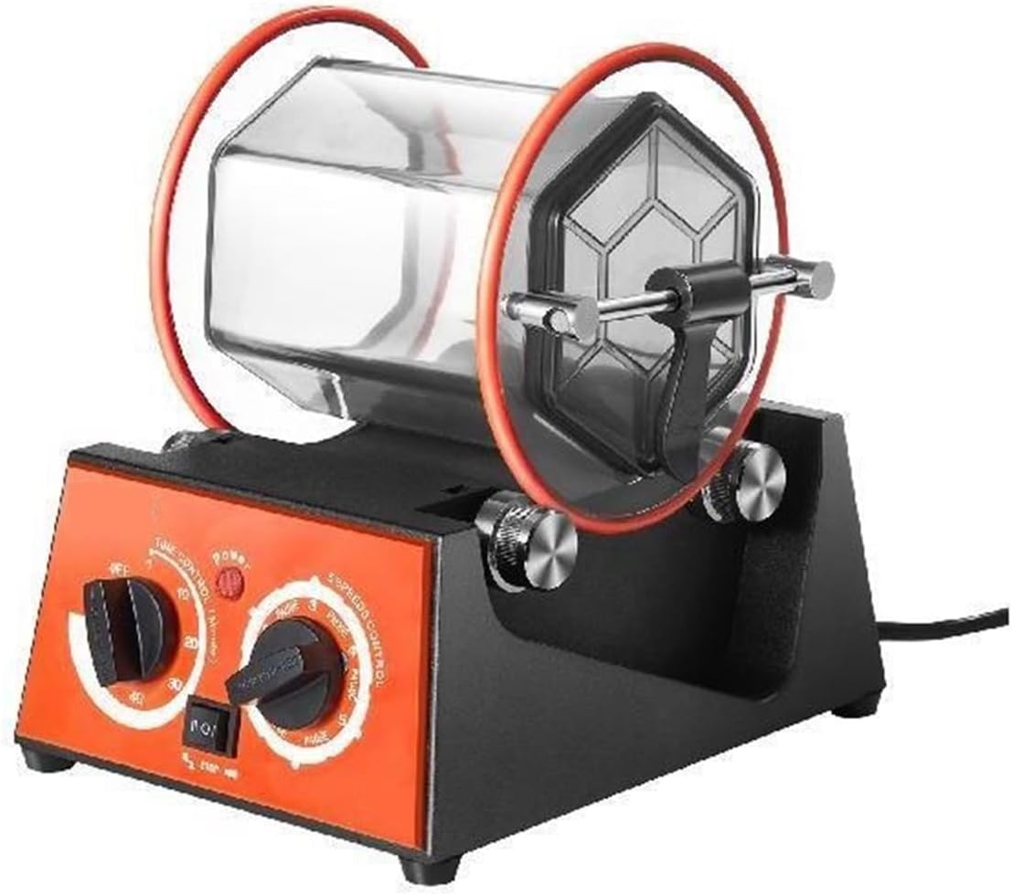 Rotary Tumbler Surface Polisher Jewelry Drum Polishing Machine Gem MiniTumbler Finishing Tools