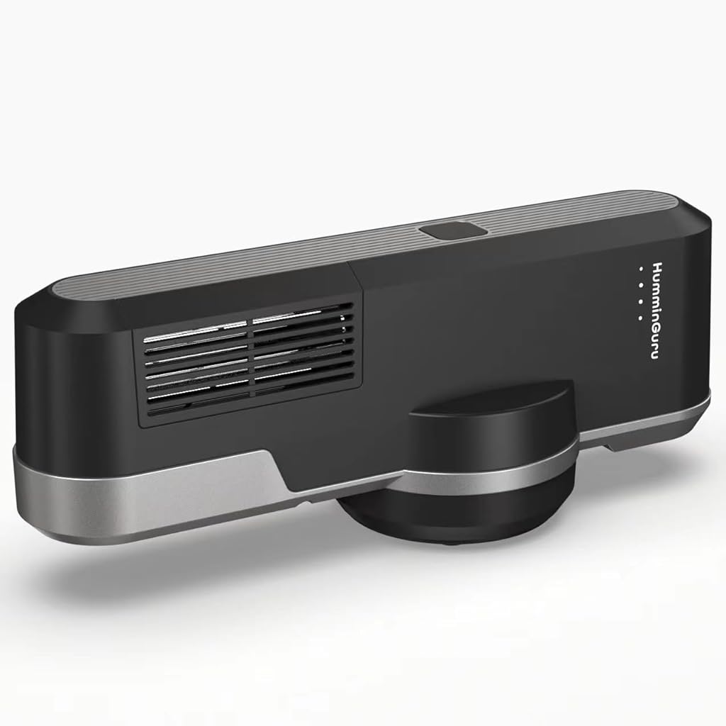 HumminGuru Orbit Static Remover for Vinyl Records, Vinyl Record Cleaner Machine Removes Static Charge Evenly, 360° LP Rotating Ionizer, Anti-Static Turntable Record Player Accessories Cleaning Kit