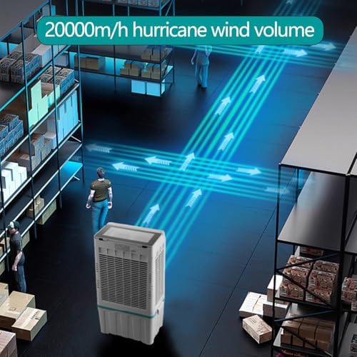 Portable Air Conditioner Fan for Small Rooms with Split Water Tank Portable Air Conditioners for Bedrooms 3 Speeds for Bedroom Kitchen Office(Black)