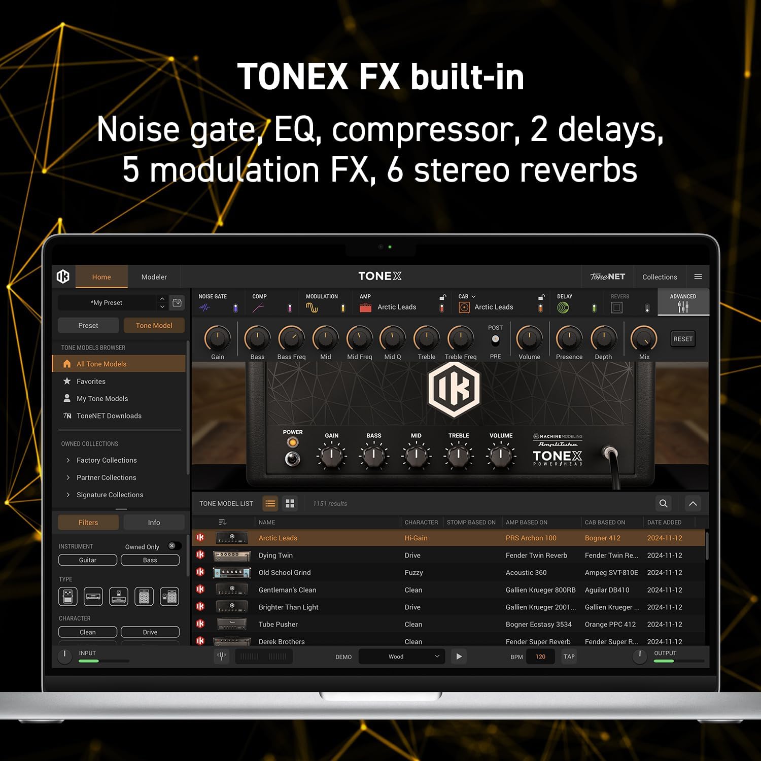 IK Multimedia TONEX One AI multiFX micro-pedal: Tone Model any electric guitar amp, guitar pedal, distortion pedal, overdrive pedal or other guitar effects