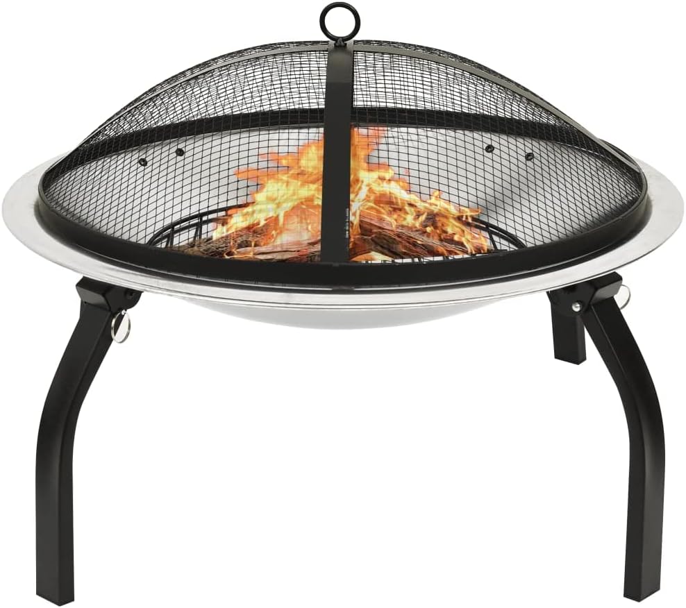 SKM 2-in-1 Fire Pit and BBQ with Poker 22