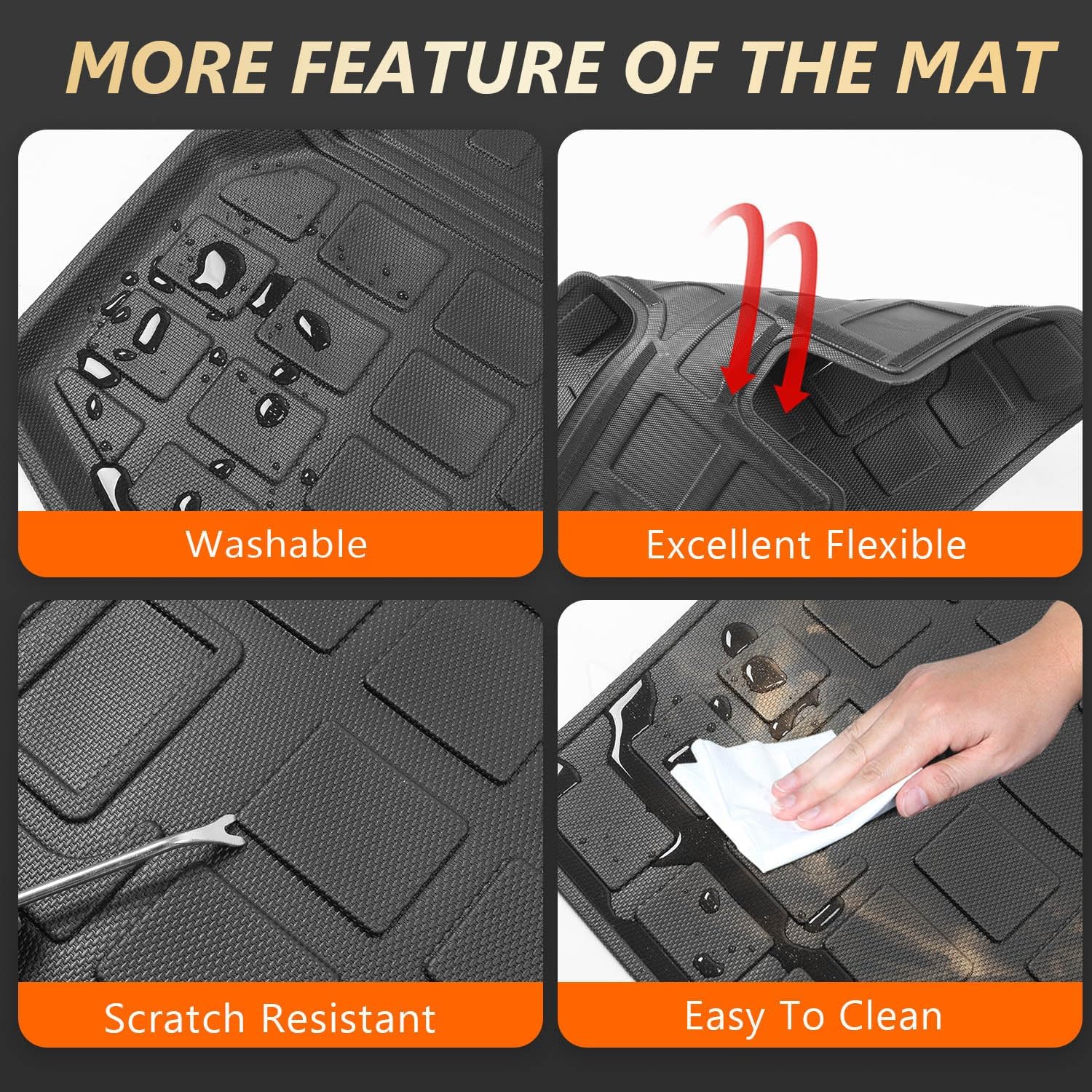 powoq Trunk Mat Compatible with 2014-2020 Nissan Rogue SV S SL Cargo Mat TPE Backrest Trunk Liner Cargo Liner Replacement for 2014-2020 Nissan Rogue Accessories