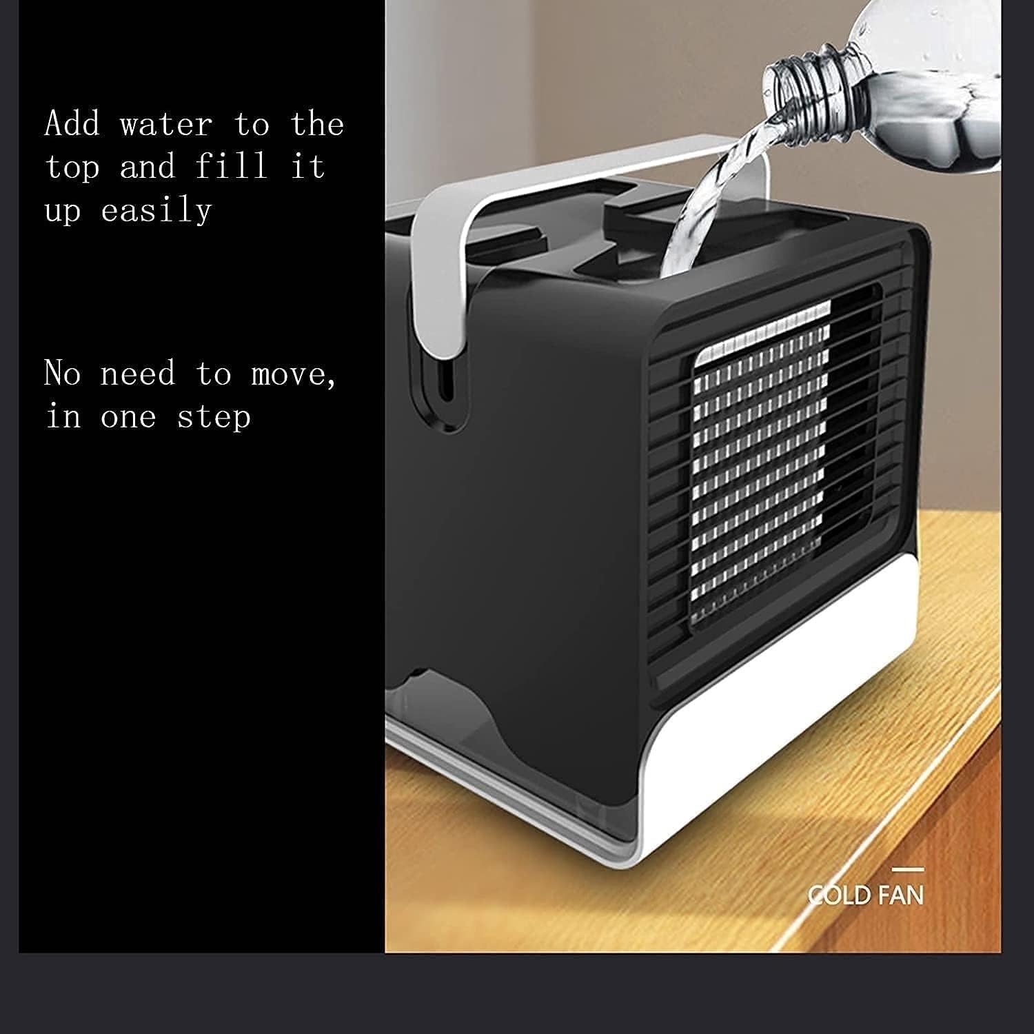 Portable Air Conditioner, Personal Air Cooler, Desktop Cooling Fan with Handle, Suitable for Room Office