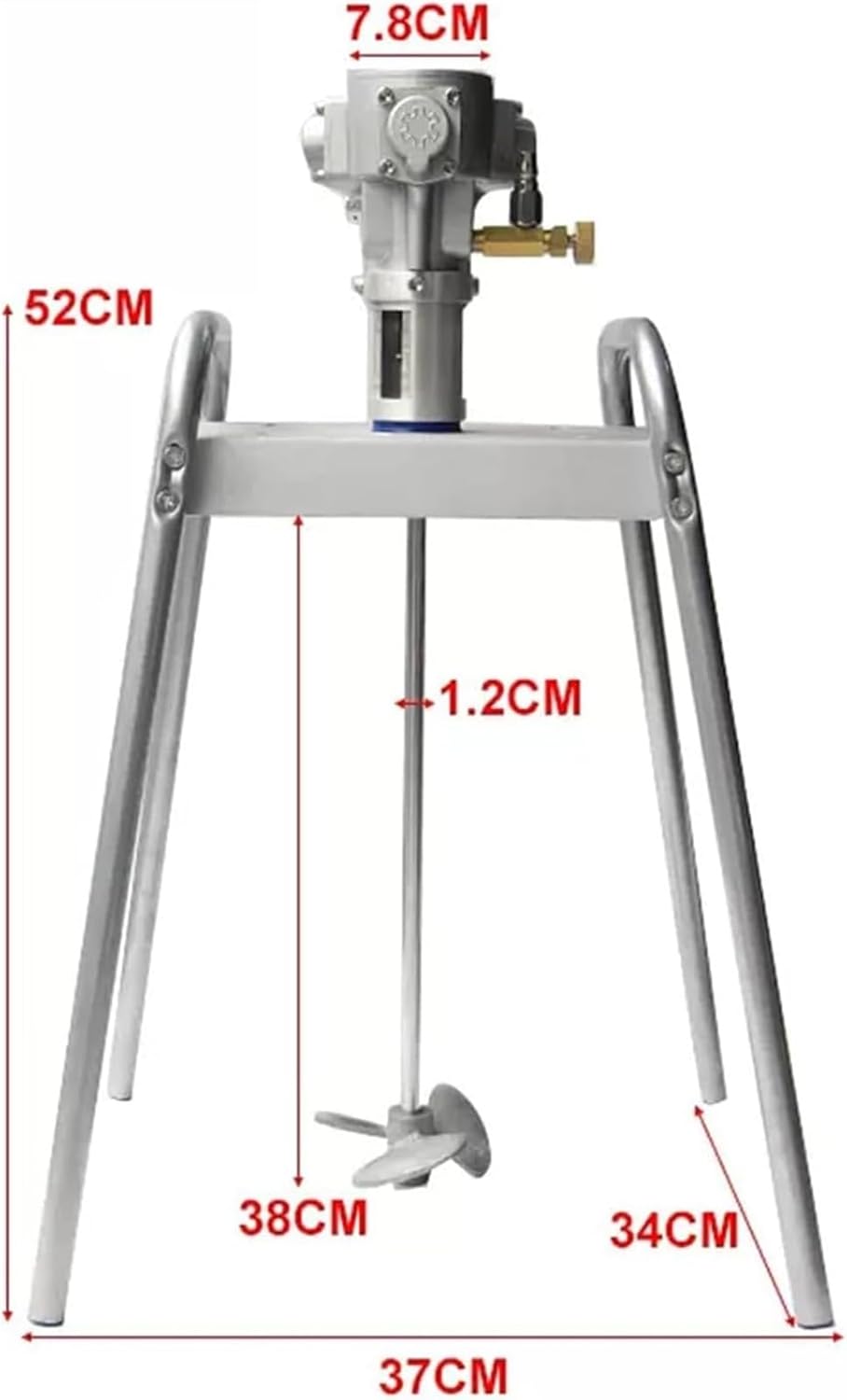 Automatic Pneumatic Paint Mixer Machine, 5 Gallon 60L Lifting Platform Paint Coating Mixer, With Auxiliary Stand & Wheel Mixer, for Paint Coating Materials Viscous Liquid Ink