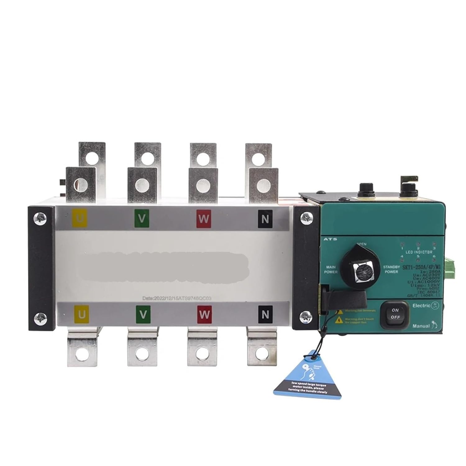 Dual Power Automatic Transfer Switch 4P 100A 250A 300A 630A AC220V Working Voltage for Generator Parts(400A 4P)