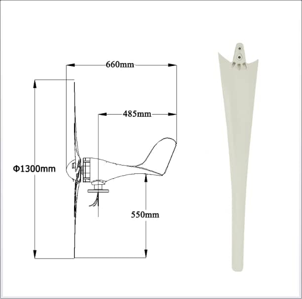 8000W Red Wind Generator Wind Turbine with Nylon Fibre Use for Farm Boat Home Company Ship