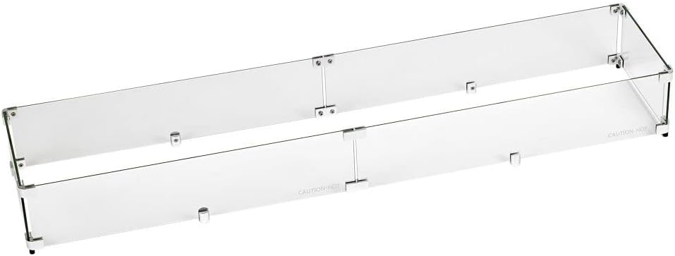 American Fireglass Tempered Glass Flame Guard for 48