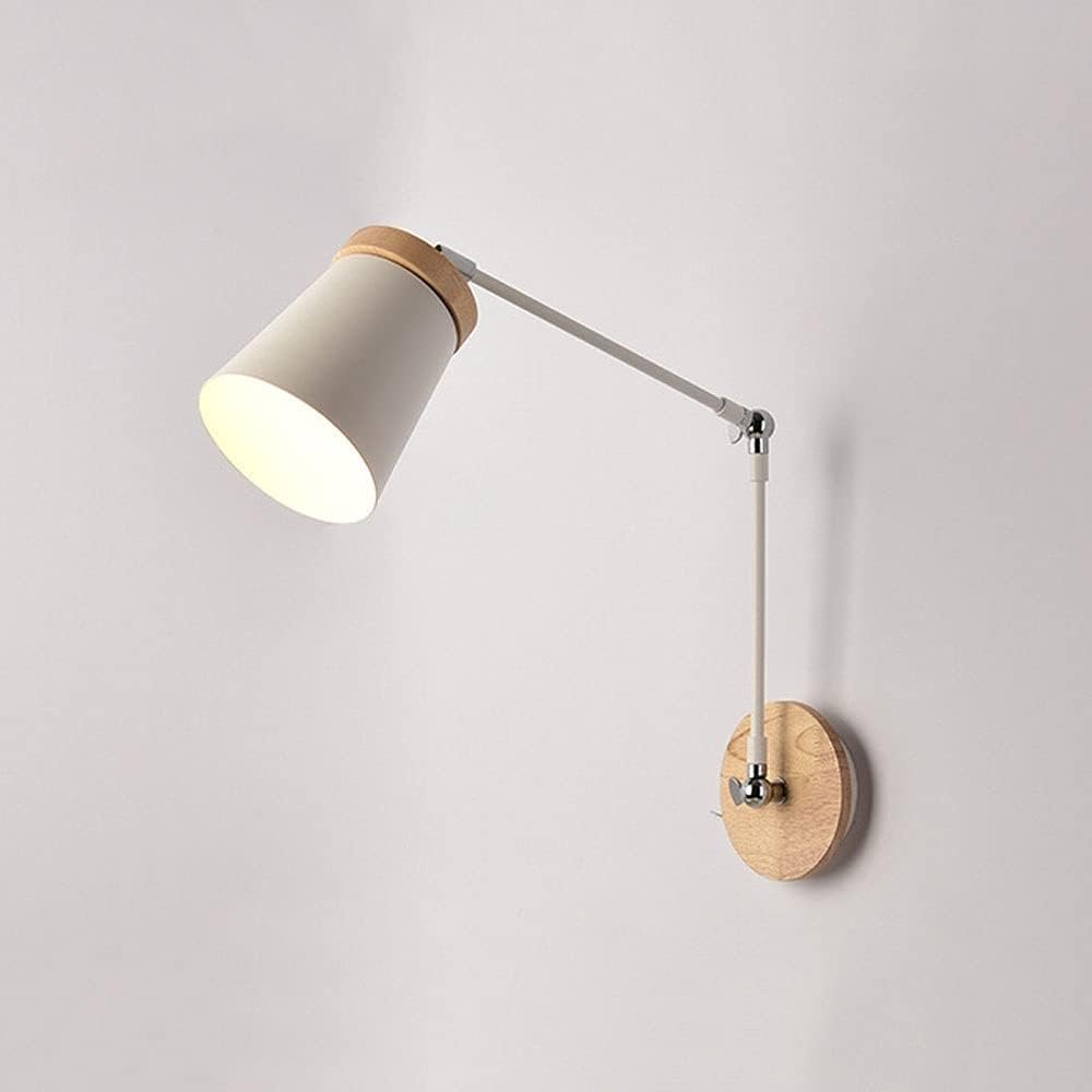 Swing Arm Wall Light Adjustable Wall Lamp, Modern Wall Sconce Lighting Fixtures Bedroom Bedside Reading Lamps Compatible with Restaurant Living Room Bedroom Study Office Cafe,Chandelier