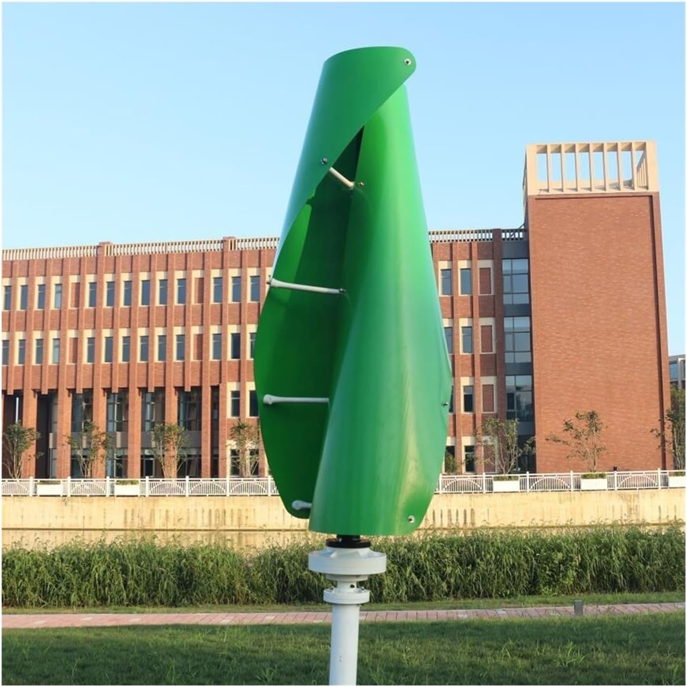 Wind Turbine Generator, 10KW Wind Turbine Generator Vertical Turbine Alternative Free Energy Windmill 24V 48V 96V Hybrid Controller For Homeuse for Marine, RV, Home(Green,12V)