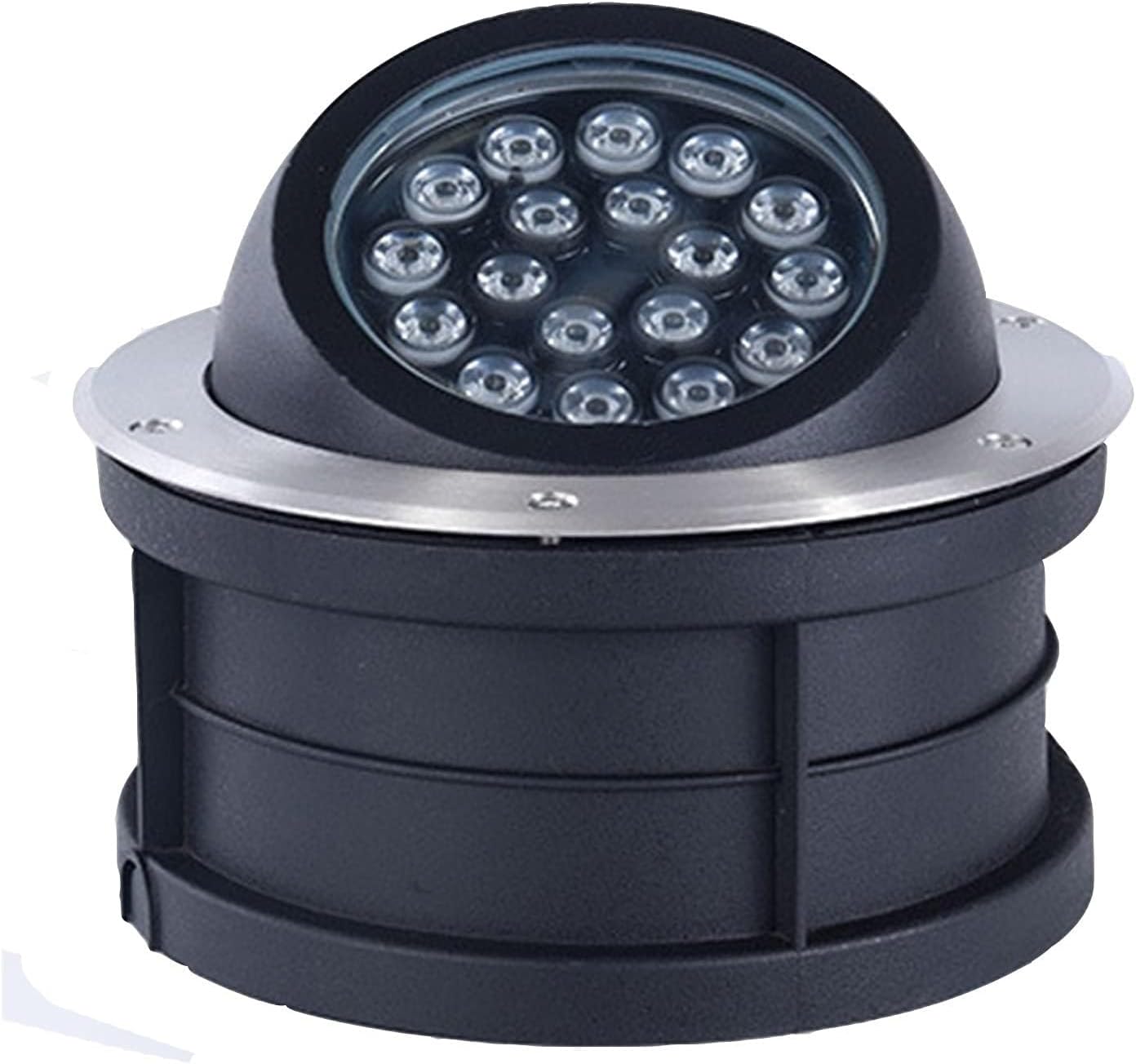 Landscape Lights - Outdoor Buried Lights, AC 85-265V Stainless Steel LED Round Underground Inground Lamp, IP67 Waterproof Garden Ground Angle Oblique Spot Light, for Garden Led Lights