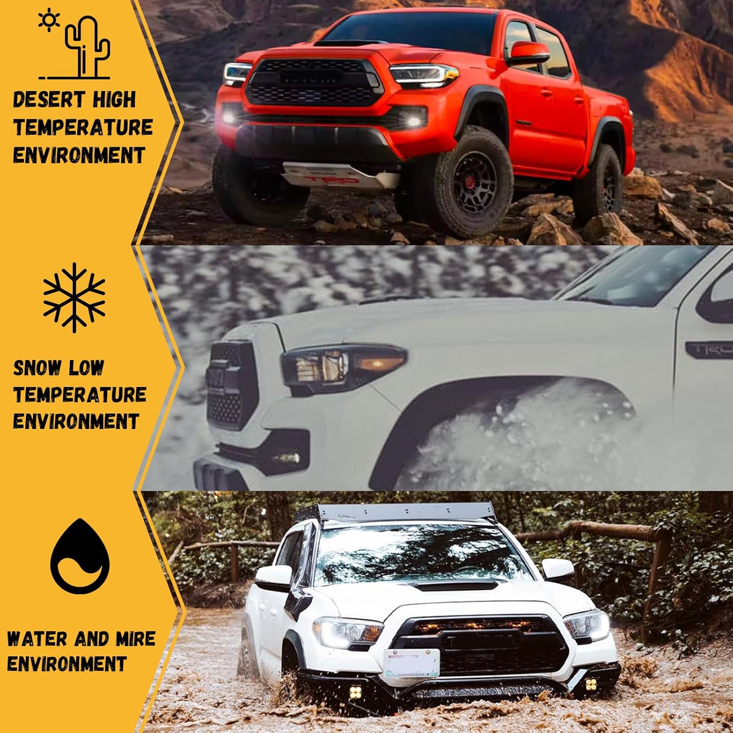 LED Tail Lights Assembly for 16-23 Toyota Tacoma, Black Housing Smoked Lens, 2016 2017 2018 2019 2020 2021 2022 2023 Toyota Tacoma Accessories(1 Pair)