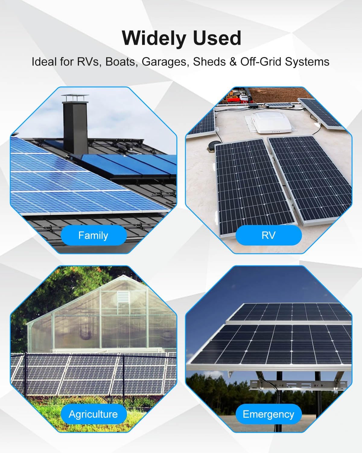 Roof Combiner Box for Solar Panels, Weatherproof PV Combiner Box for RV and Off-Grid/Grid-Connected Solar Systems, 8 in 1 Out Solar Panel Connection Box IP68 Waterproof