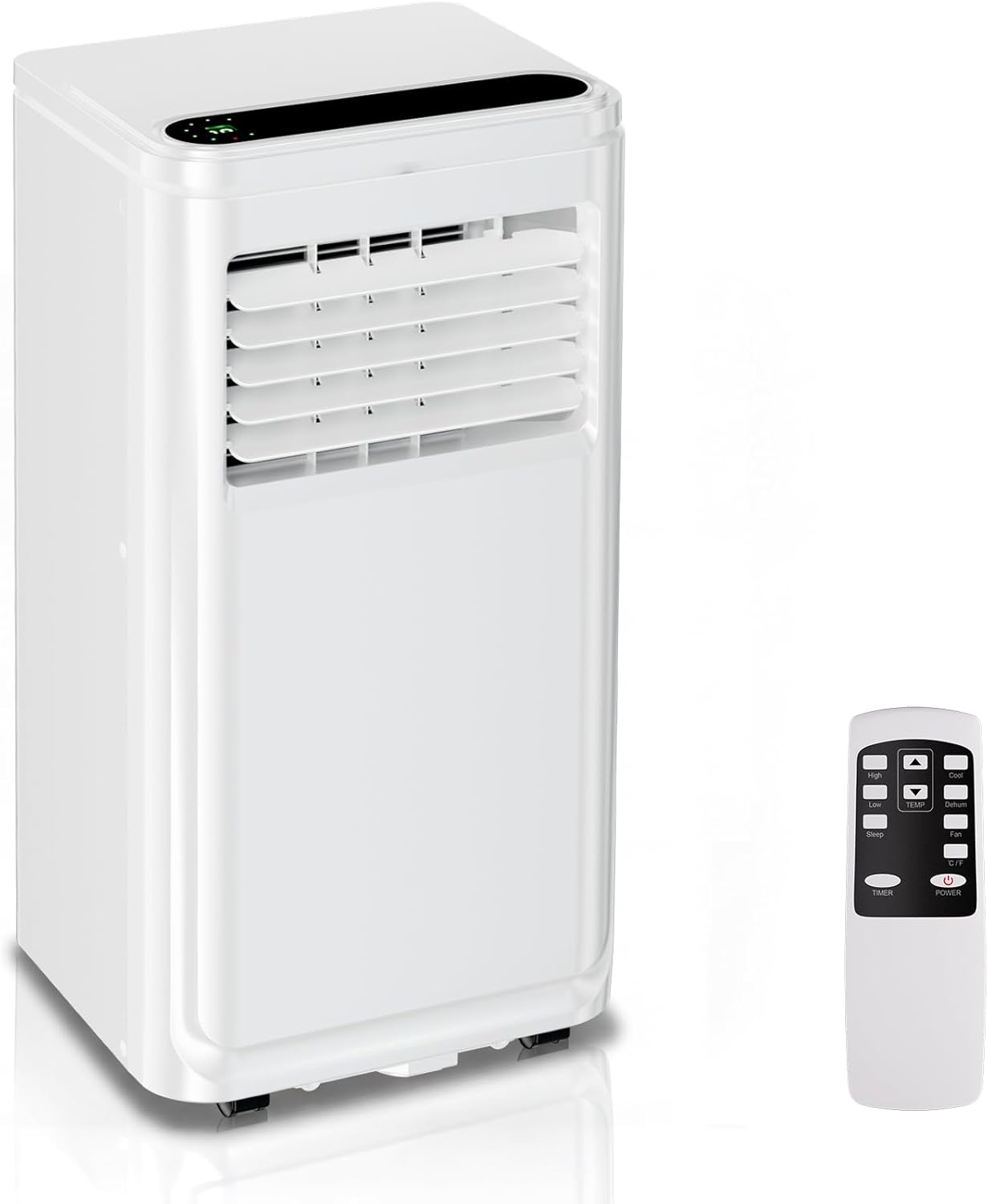 AKIRES 6000 BTU Portable Air Conditioner with Remote Control,3-IN-1 Portable AC Unit With Fan & Dehumidifier,Cools Up To 350 Sq.Ft For Large Room With 24H Timer And Sleep Mode,20IN