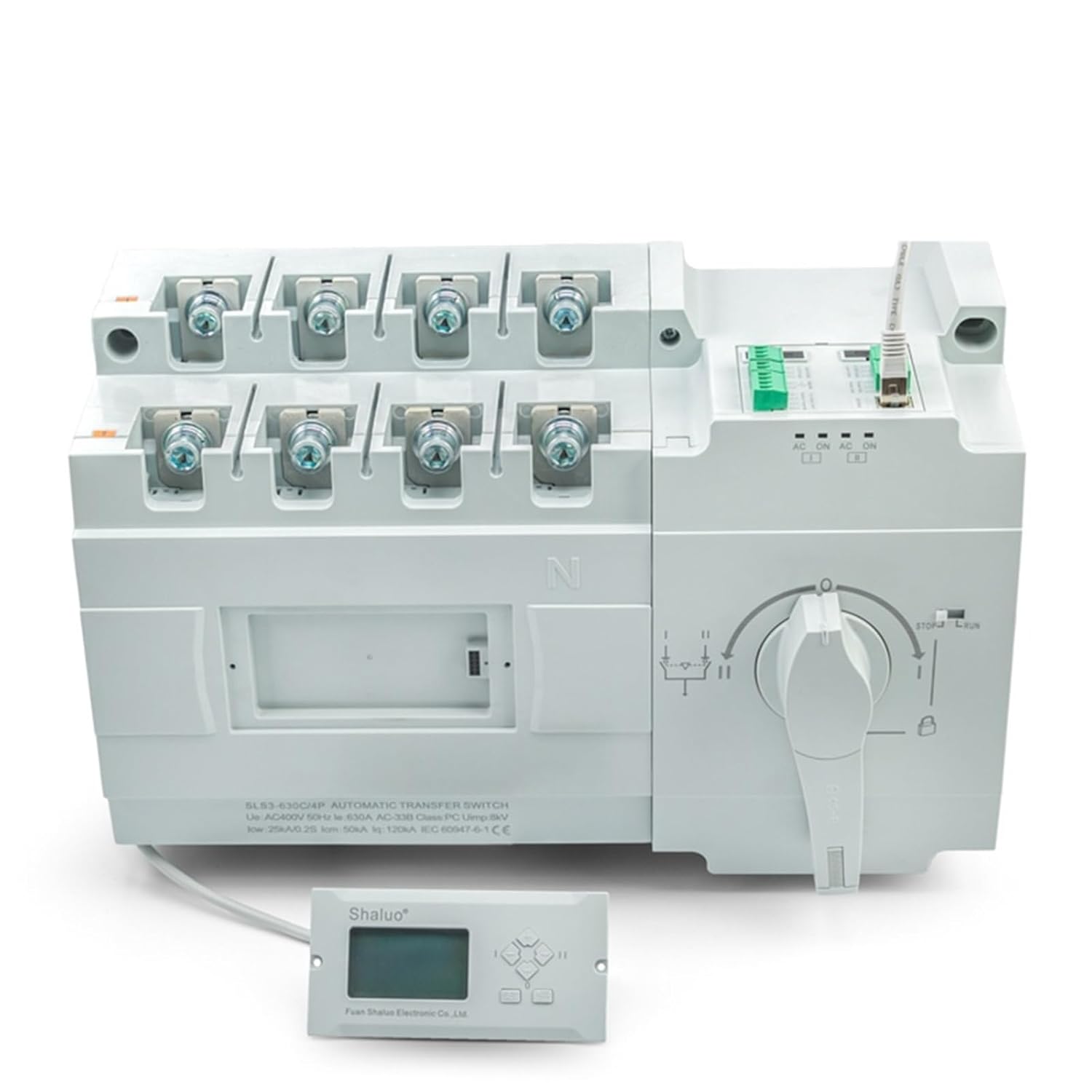 C Type ATS Dual Power Automatic Transfer Switch AC220V Diesel Generator Controller Auto Changeover Switch Converter (Color : 400A to 630A C Type)