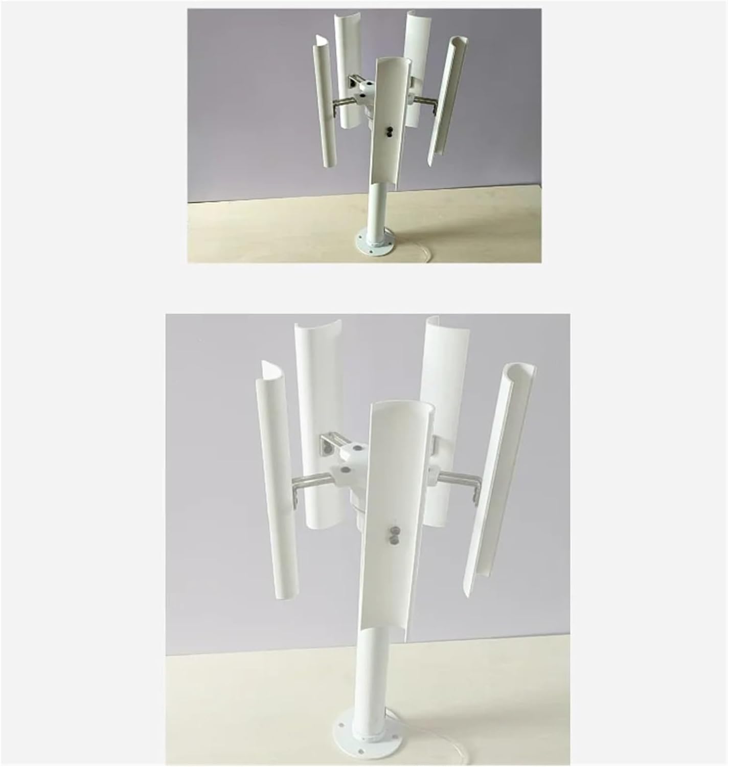 Wind Power DIY Kit DIY Vertical Five-Blade Wind Turbine Model Three-Phase Permanent Magnet Brushless Power Generation Low Speed Windmill Learn About Renewable Energy & Power