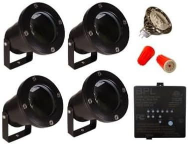 4 Pack of 6W LED Pond Lights with 60 Watt DC Transformer