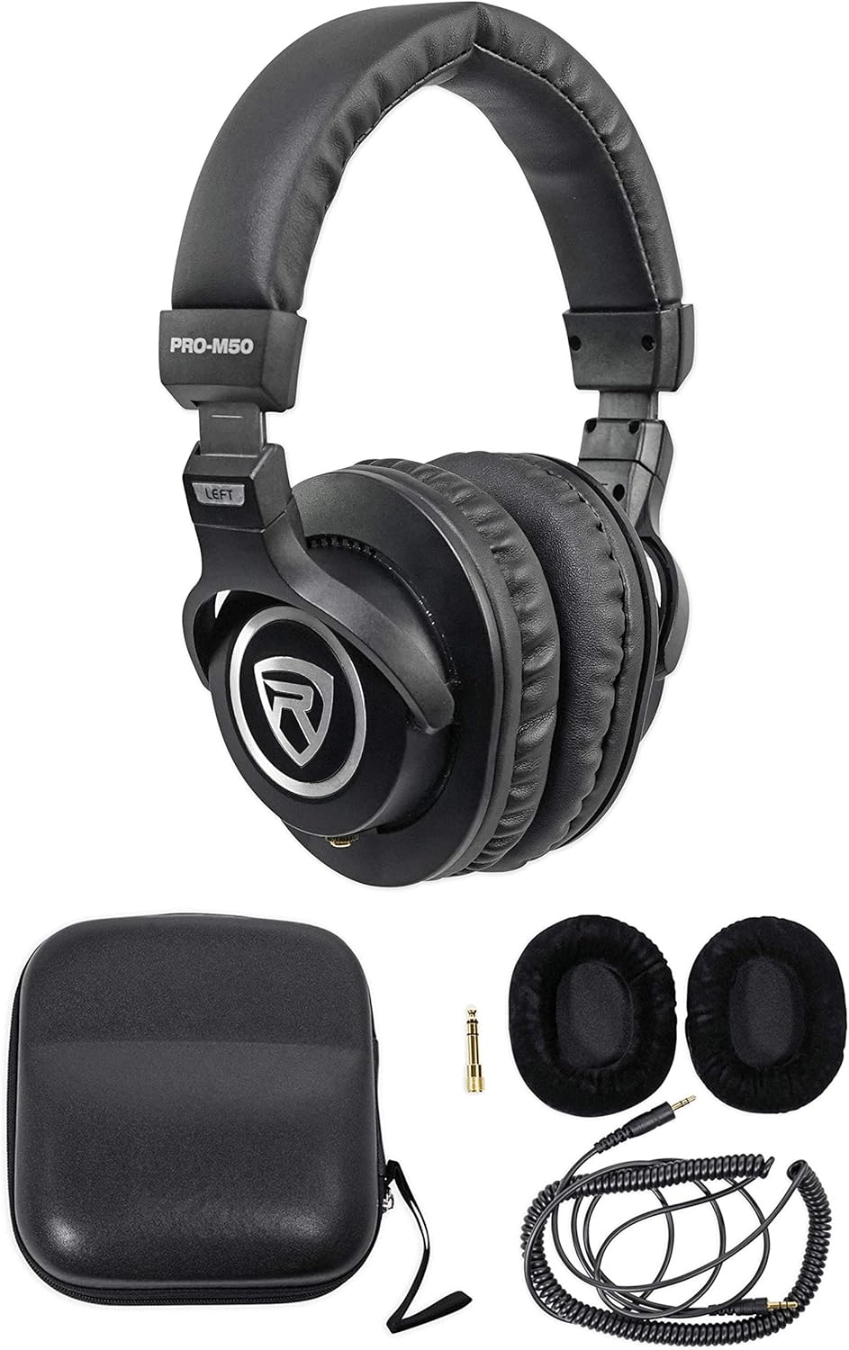 Rockville Bundle: Rockville PPA53 Preamp Pro 1U Pre-Amplifier w/Bluetooth/USB/Computer Interface Bundle with Rockville PRO-M50 Studio Headphones w/Detachable Coil Cable (2 Items)