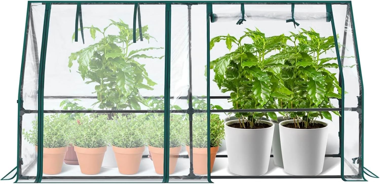 Portable Greenhouse – Waterproof Plant Tent | Greenhouse Tent With Zipper Door And Roll-Up Window, Plant Cover For Indoor And Outdoor Garden, Patio, Farm, Vegetables, Fruits, Seedlings, Flowers, Begin